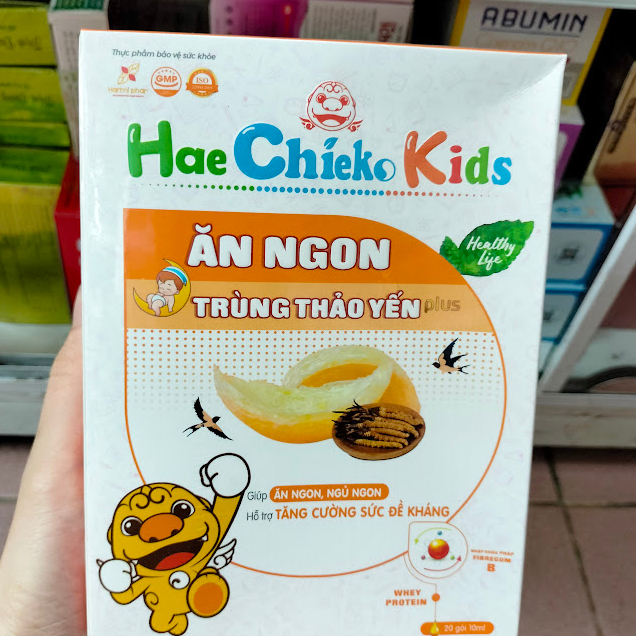 Hae Chieko Kids Ăn Ngon Trùng Thảo Yến - Hộp 15 ống x 10ml