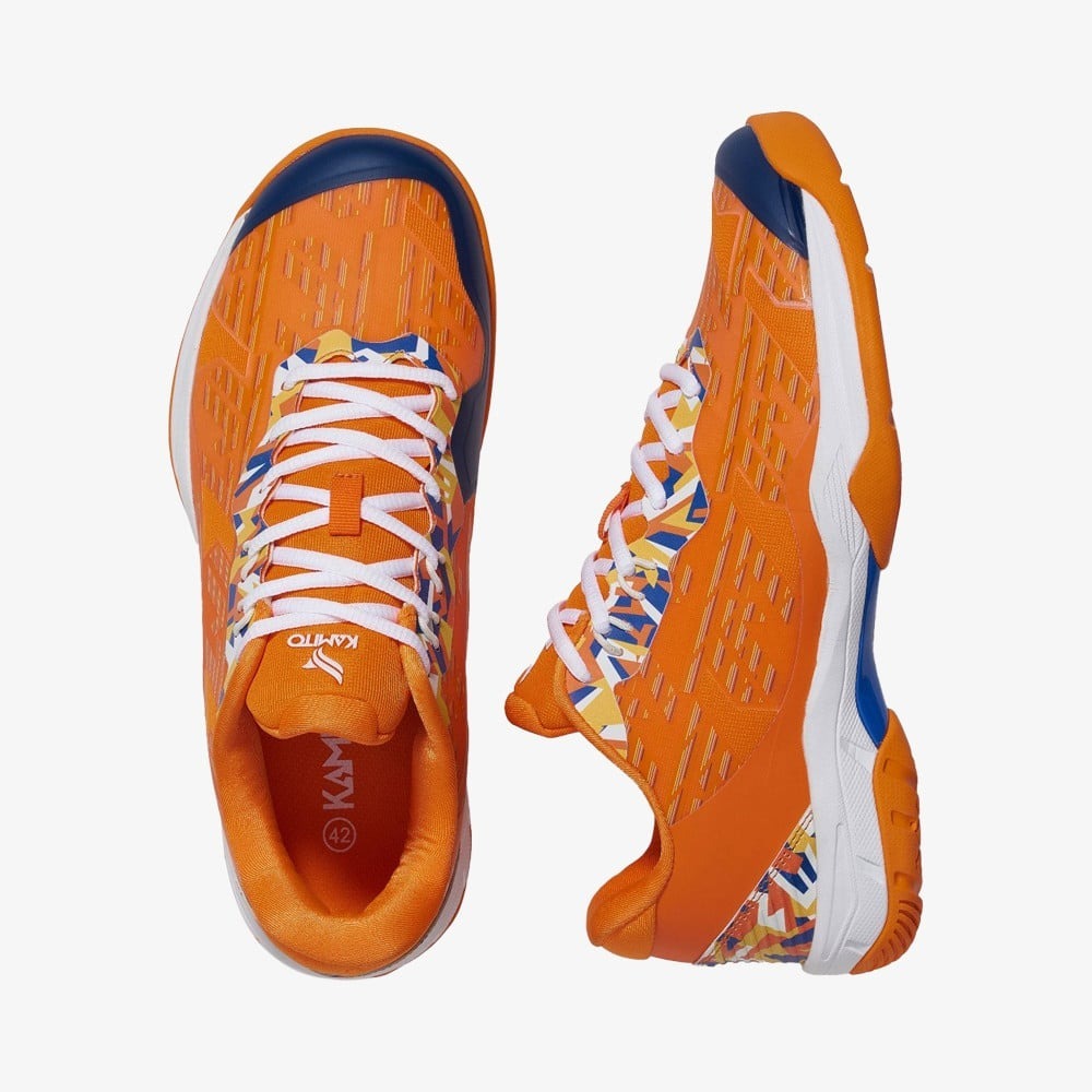 Giày Cầu Lông Kamito TM Legend da High Strip PU nhẹ Giảm Chấn Êm Ái Đế 2 Lớp Cao Su Bám Sân Bền Bỉ Lót Eva