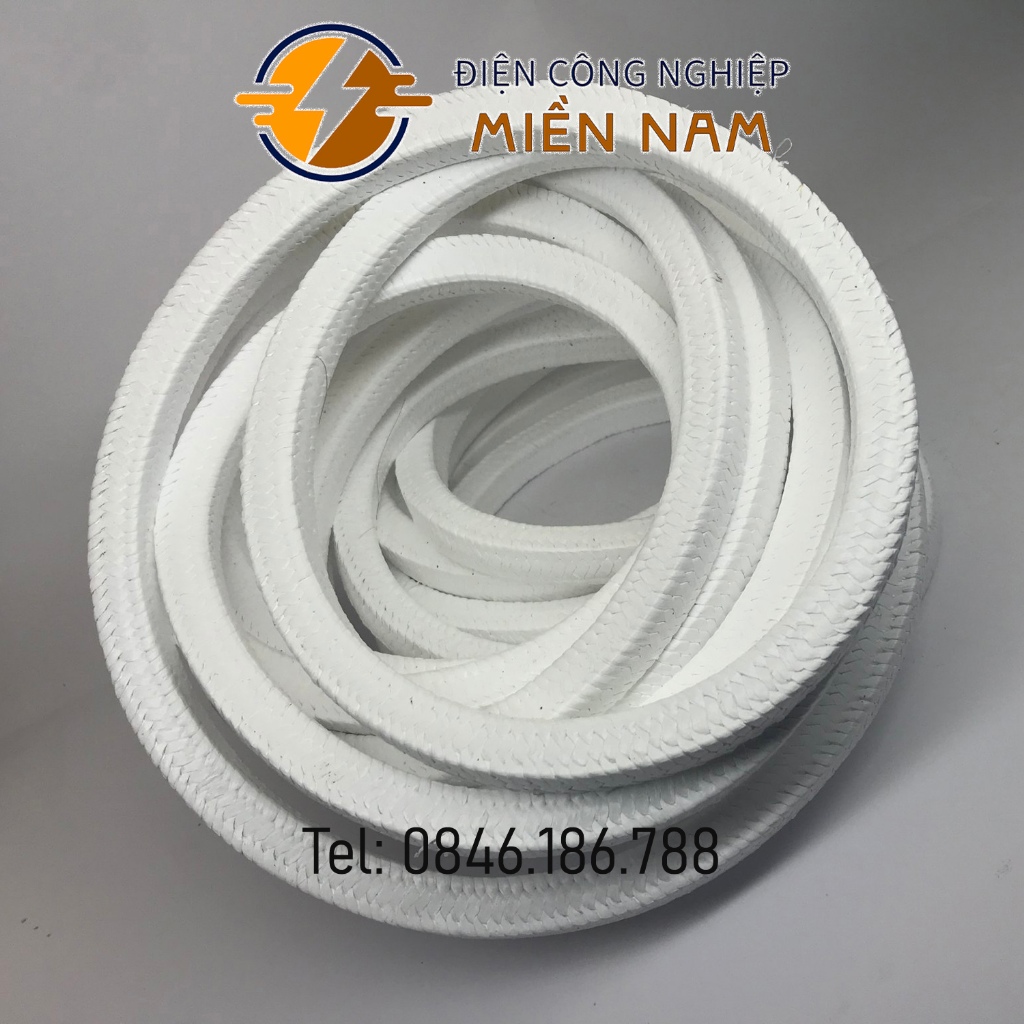 Dây amiang chèn tết teflon, gioăng vuông teflon kích thước 4x4 đến 20x20 bán theo mét