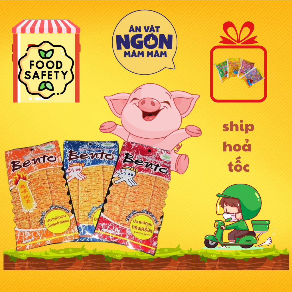 Bento hải sản tẩm gia vị thái lan siêu ngon, nhập khẩu chính hãng,đủ 3 vị