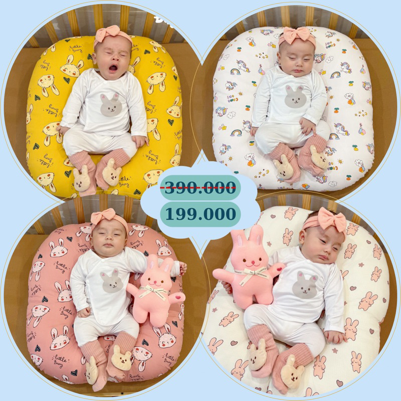 🎁TẶNG GỐI ĐẦU HOẶC Bộ Chặn) Gối Chống Trào Newborn cho bé sơ sinh kèm túi xách 🎁