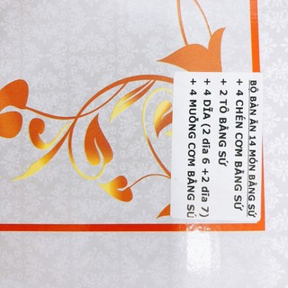 BỘ BÁT ĐĨA CAO CẤP  14 MÓN
