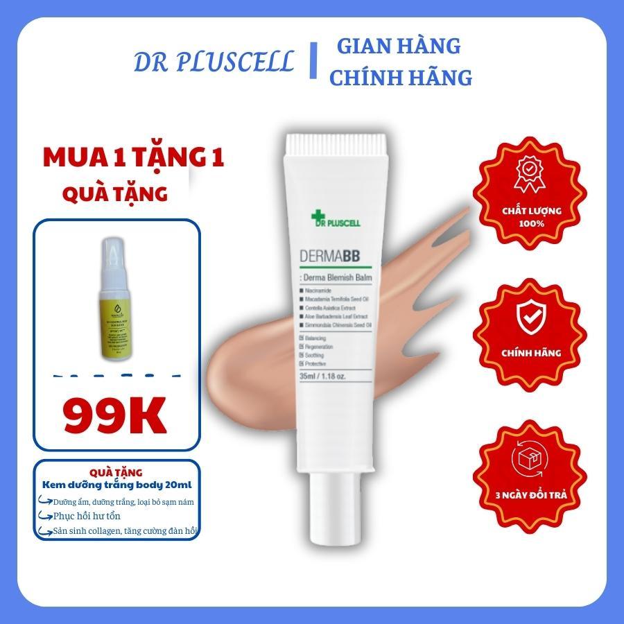 Kem BB Che phủ khuyết điểm, Dưỡng da, Chống nắng, Phục hồi da Derma Blemish Balm Dr Pluscell 35g
