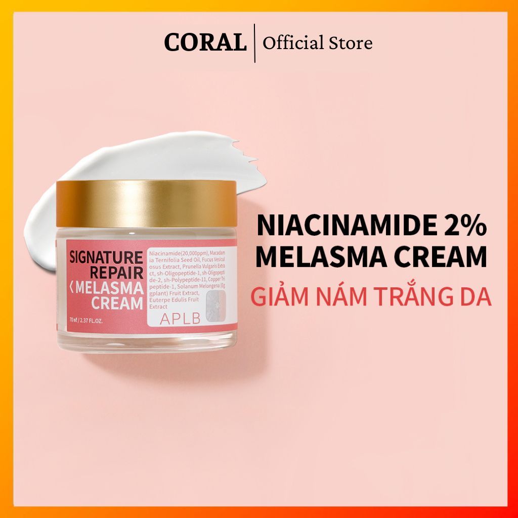Kem Dưỡng Trắng Cấp Ẩm Cải Thiện Nám Niacinamide  APLB Signature Repair Melasma Tone Up Cream 70ml