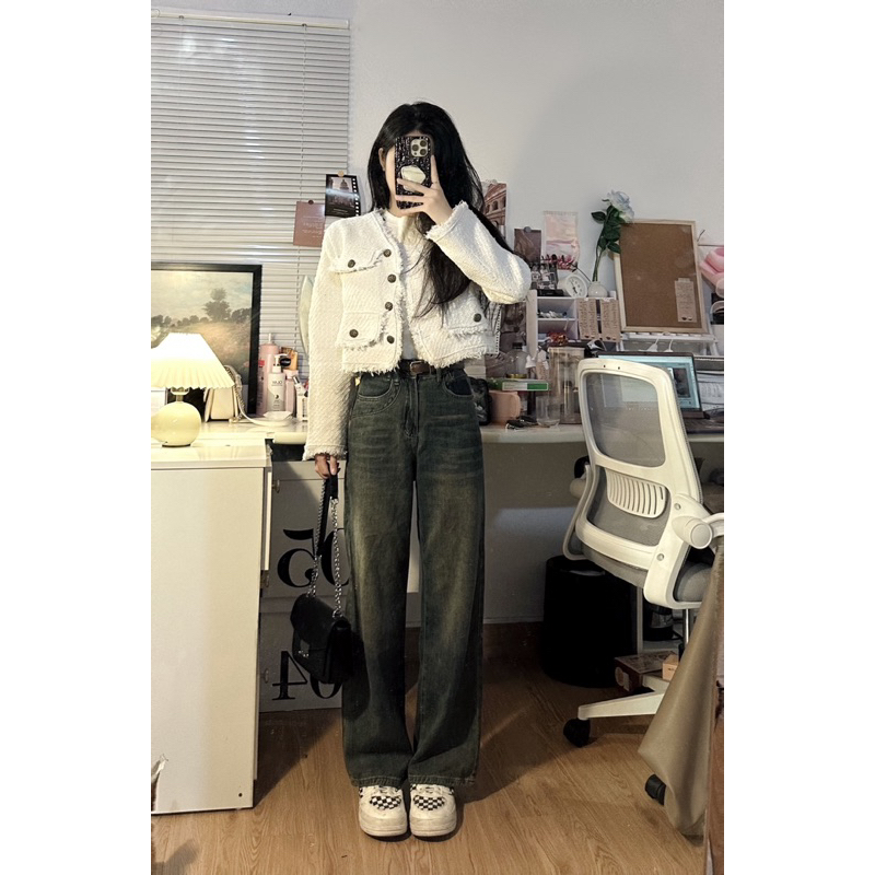 Quần bò suông màu đẹp