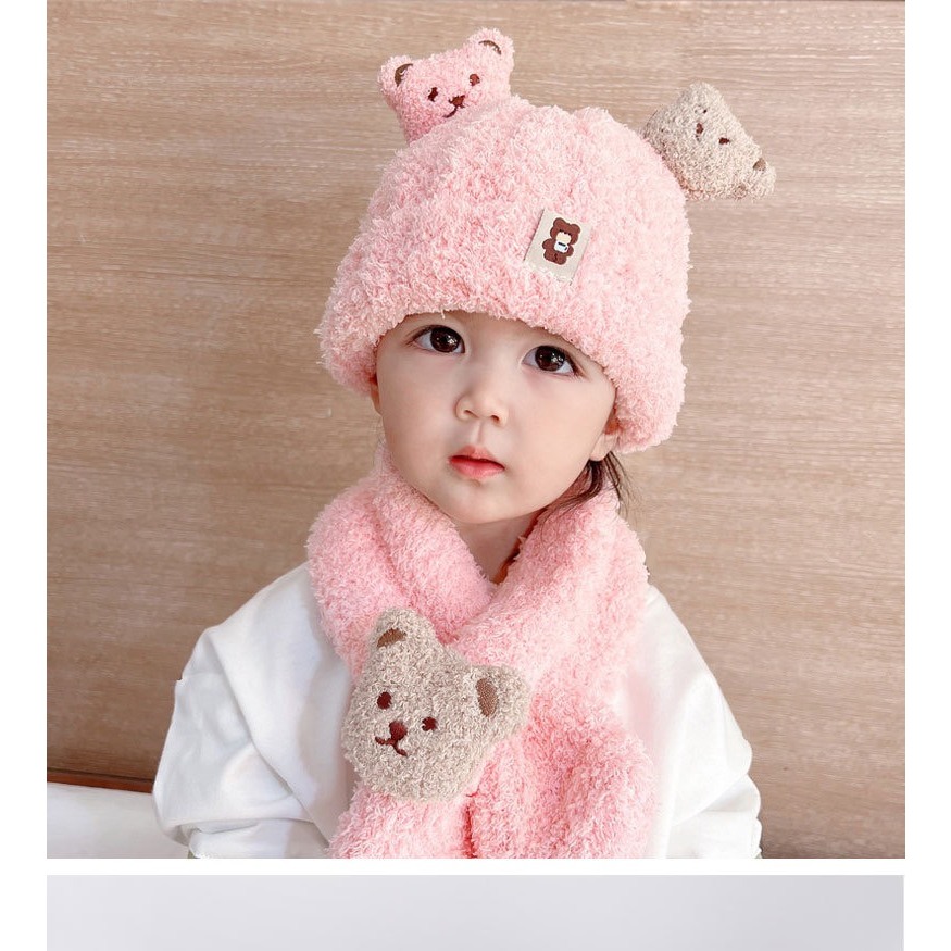 SET MŨ TẶNG KÈM KHĂN GẤU SIÊU ẤM