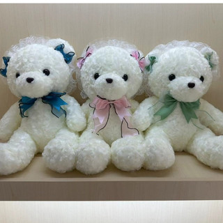 Gấu bông teddy mầu trắng. thú nhồi bông teddy cho bé gái hàng nhập khẩu cao cấp