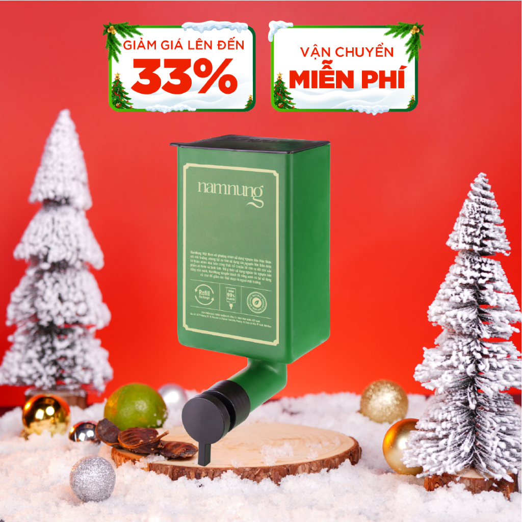 2 chai refill NAM NUNG không lõi bảo vệ môi trường dung tích 500ml màu ngẫu nhiên