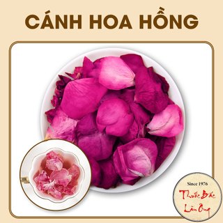 Cánh hoa hồng khô 100g (Trà hoa hồng dưỡng nhan, dùng ngâm bồn tắm detox cơ thể)