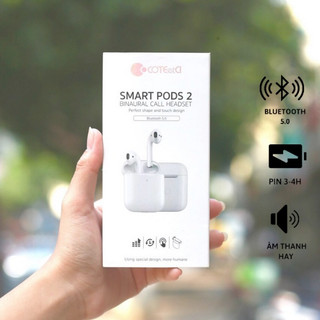 Tai nghe không dây Bluetooth Smart Pods2 COTEetCi cao cấp, Sạc không dây và có dây nhét tai