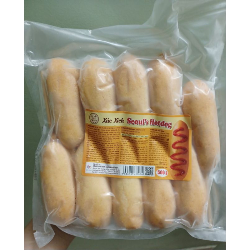 seoul's hotdog ĐỨC VIỆT  500G, bánh hotdog seoul' loại 10 cái , bánh hotdog truyền thống