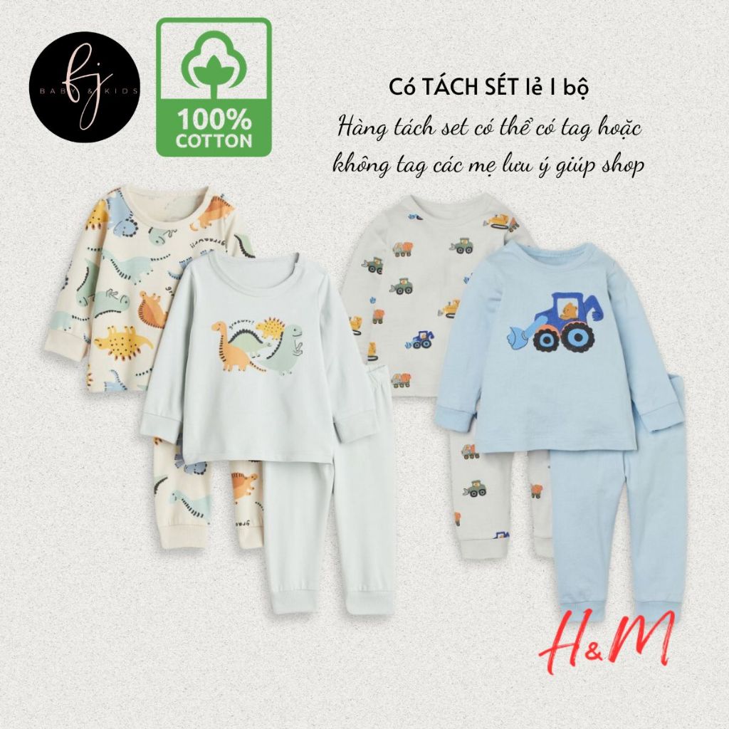 Bộ quần áo chính hãng HM cho bé 2-4m 4-6m (TÁCH SÉT 1 BỘ)