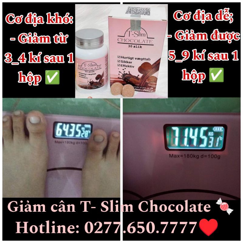 2 HỘP GIẢM CÂN T-SLIM CHOCOLATE