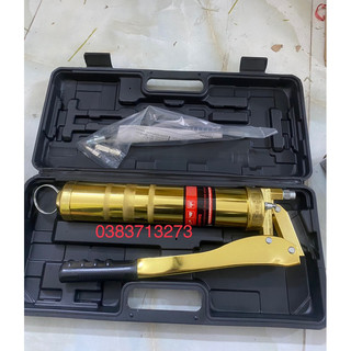 Bơm mỡ bò 2 ty 2 xy lanh 900CC dùng mỡ con sâu, mỡ tuýp, mỡ đóng chai