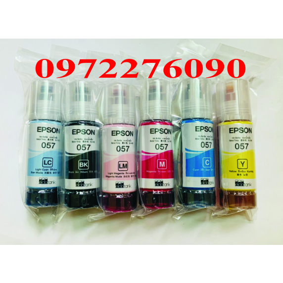 Bộ mực 6 màu mã 057 cho máy in Epson L8050/ L18050.v.v. nhập khẩu