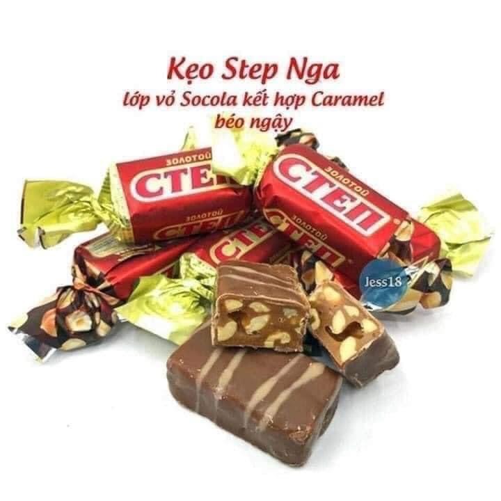 Kẹo CTEN (Step) socola hạnh nhân chuẩn Nga gói 500g hoặc 1 kg
