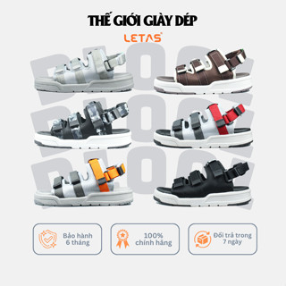 Giày Sandal Nam Nữ Unisex Năng Động D1001 Dép Quai Hậu 3 Quai Đế Cao 3cm Đế Cao Su 3 Lớp Letas