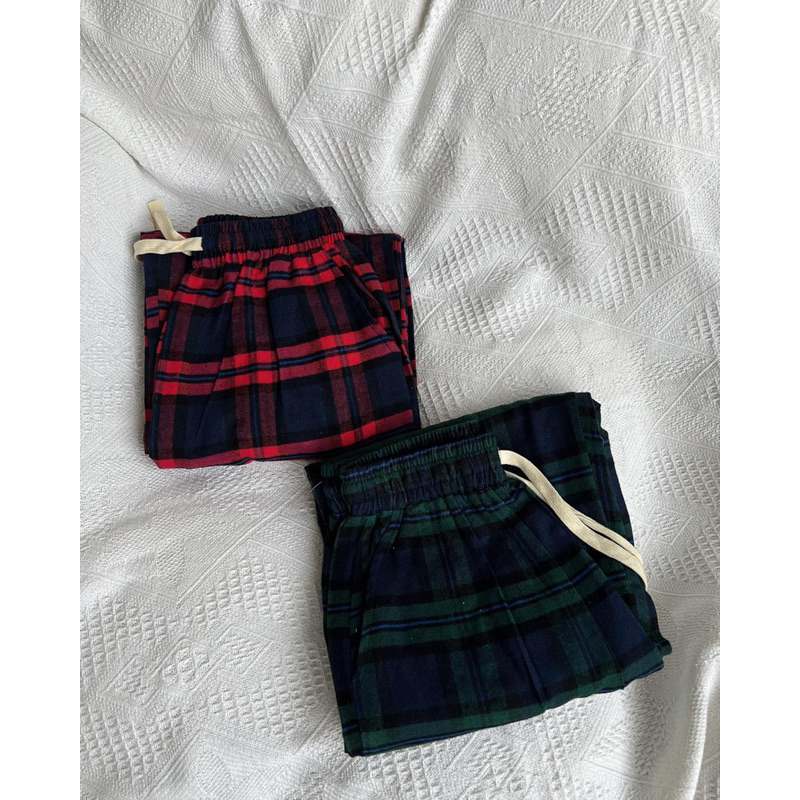 Quần caro cặp - Quần dài nam nữ hoạ tiết caro phù hợp với mùa thu đông.