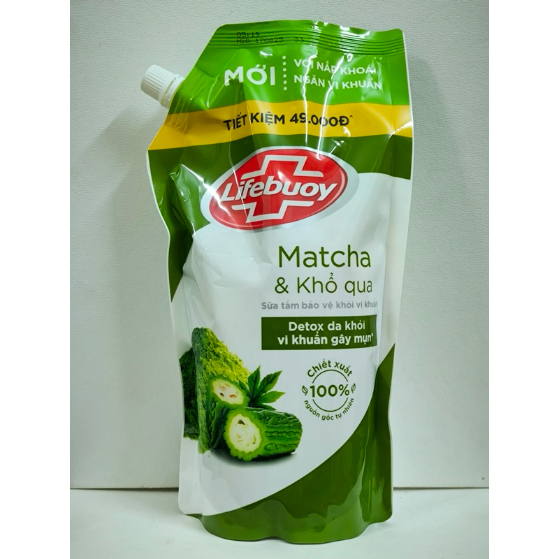 Sữa tắm Lifebuoy Detox Matcha và Khổ qua 800g, Tràm trà và Muối hồng 850g