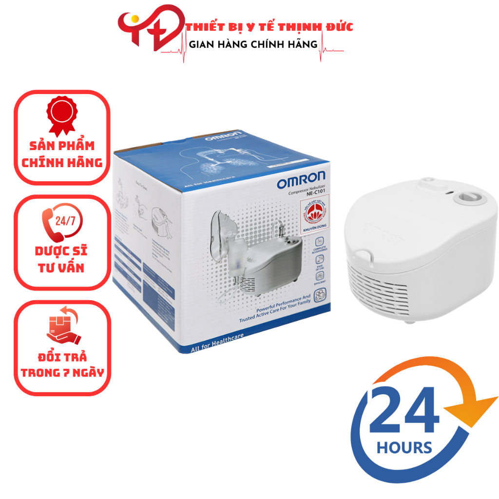 Máy Xông Khí Dung Omron101 - Xông Mũi Họng Omron NEC 101 Nhật Bản