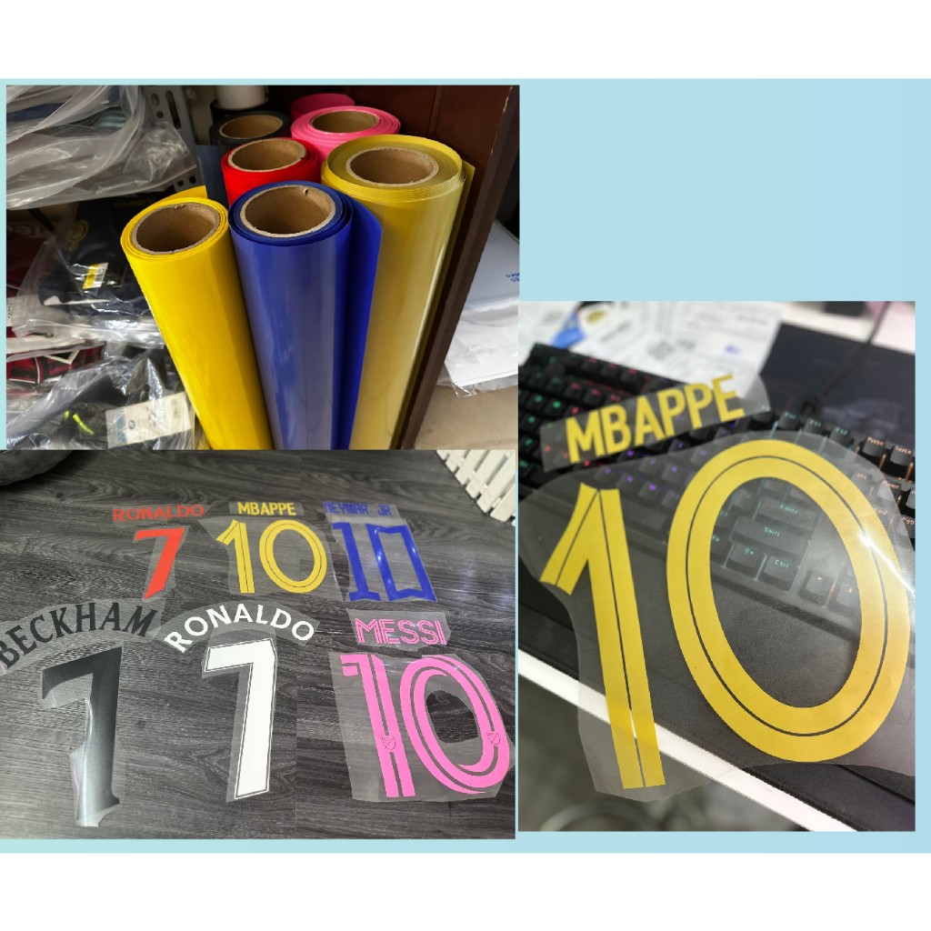 Phôi in tên số tại nhà Decal in áo bóng Đá - Gói in tên số Decal cao Cấp in tại nhà - Phôi in áo đá banh Hòa Bảo An
