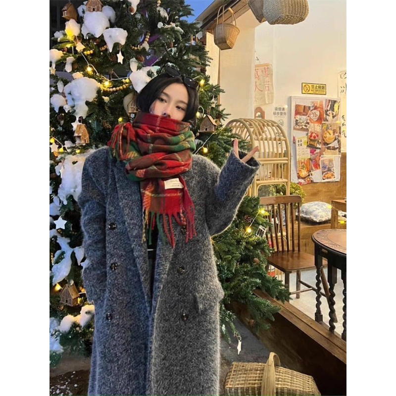 KHĂN CHOÀNG KẺ SỌC ĐỎ XANH NỮ CHƠI NOEL