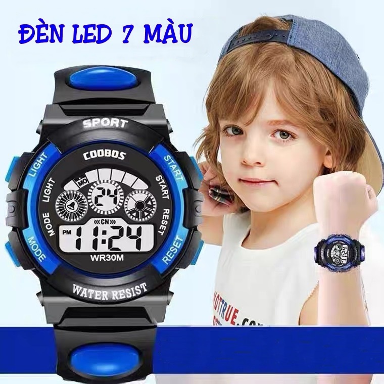 (Chuyên Sỉ) Đồng Hồ Trẻ Em Điện Tử Thể Thao COOBOS 0119 0919 1015 0916 Có Nhiều Chức Năng