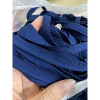 Chun/thun viền lé trang trí quần, áo bản 1cm, 1.5cm màu trắng, tím than, hồng, chun/thun 1.2cm
