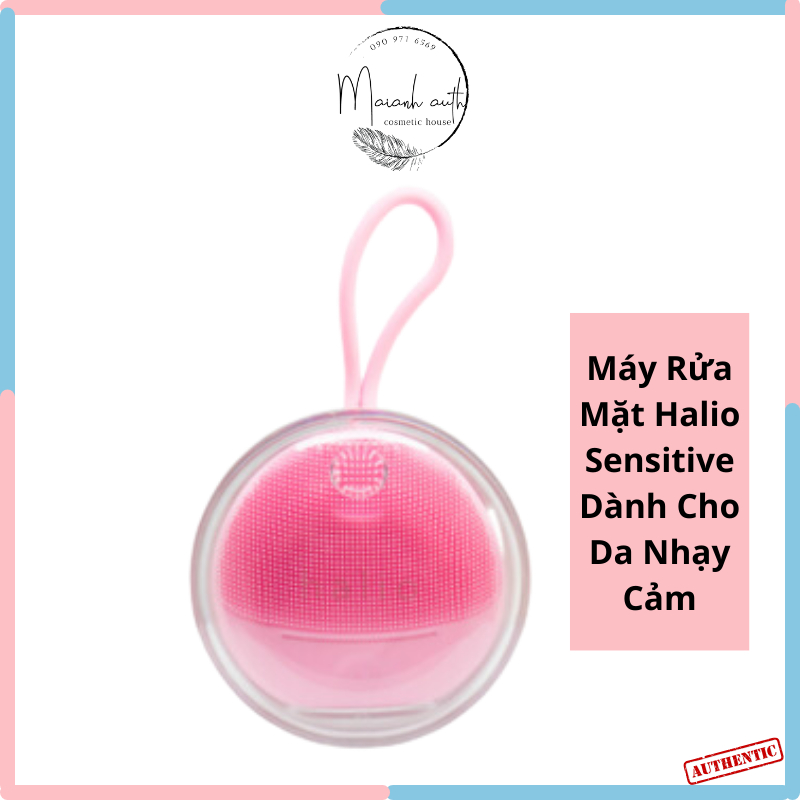 Máy Rửa Mặt Halio Sensitive Facial Cleansing & Massaging Device Dành Cho Da Nhạy Cảm Màu Hồng