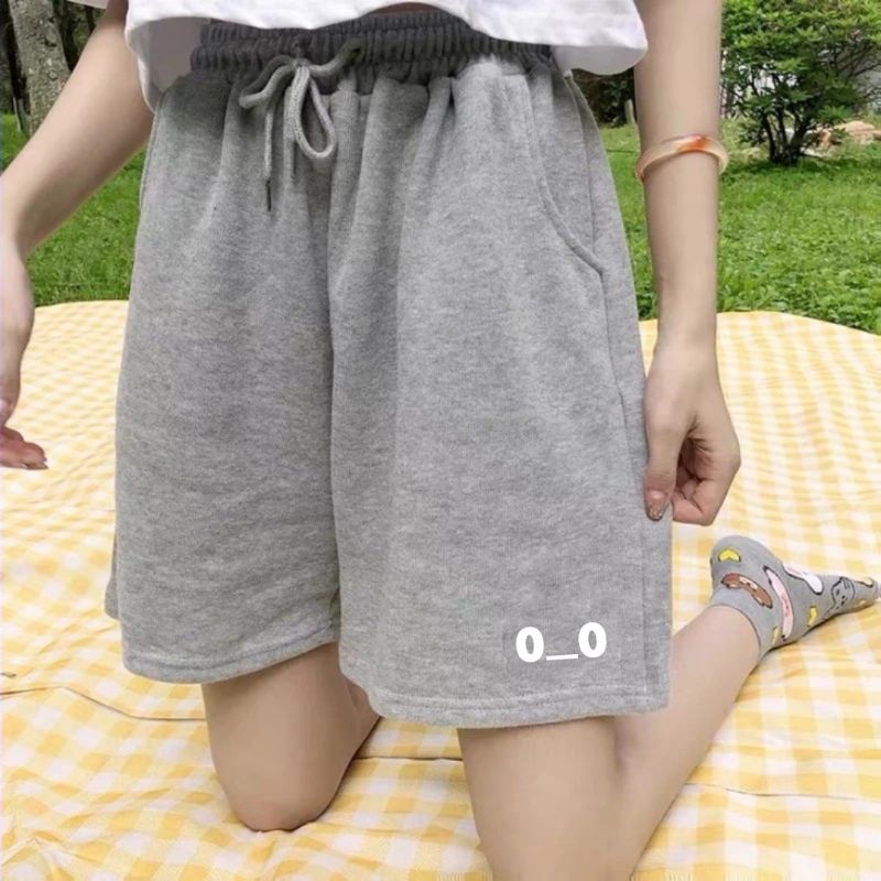 Quần short nam nữ, quần đùi unisex chất thun ép logo