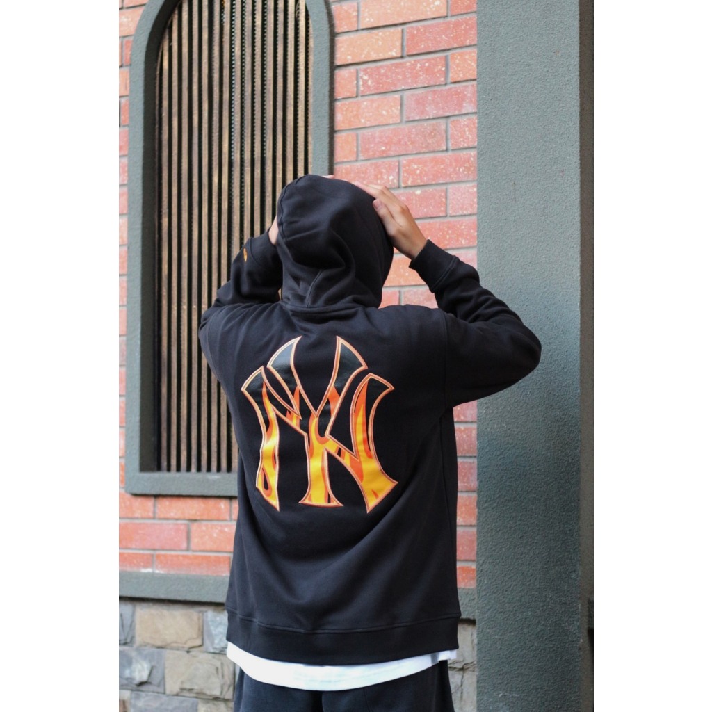 Áo Hoodie New Era - Ny Rực Lửa - Đen - Code: 12877412