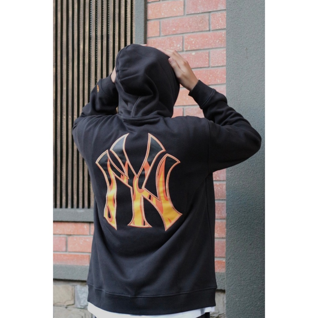 Áo Hoodie New Era - Ny Rực Lửa - Đen - Code: 12877412