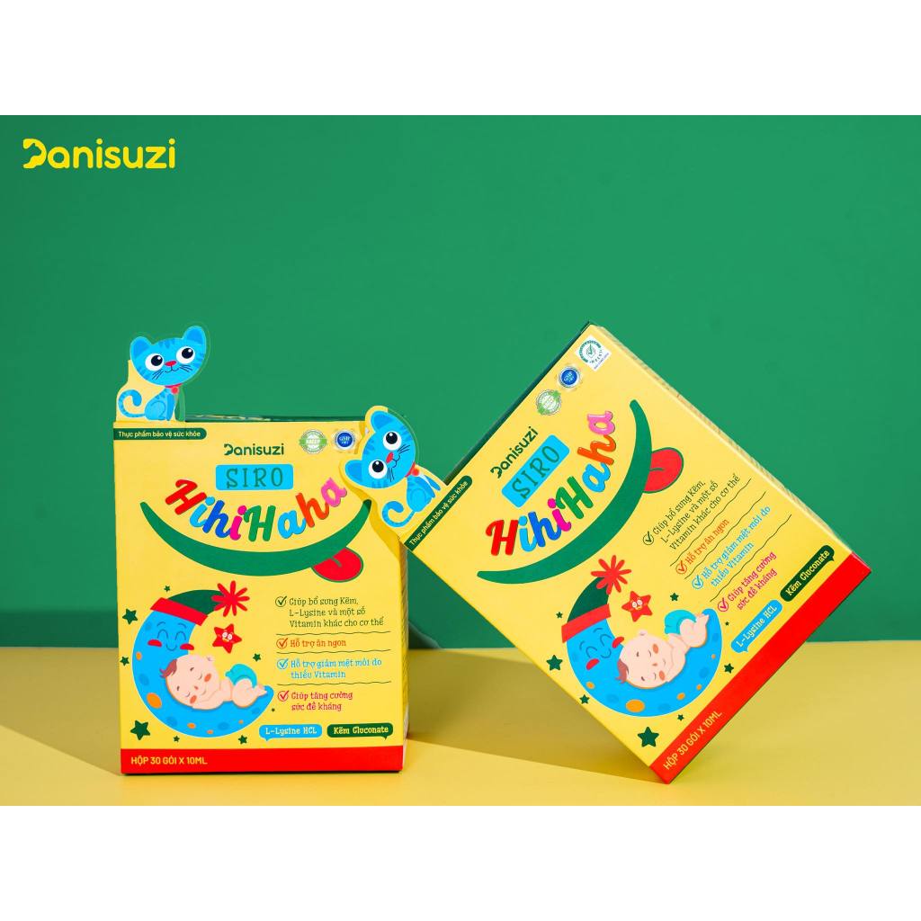 Siro Ăn Ngon Hihihaha HUYỀN PHI Hộp 30 Gói 10ml Giúp Bé Ăn Ngon Hấp Thụ Tốt Tăng Cường Đề Kháng