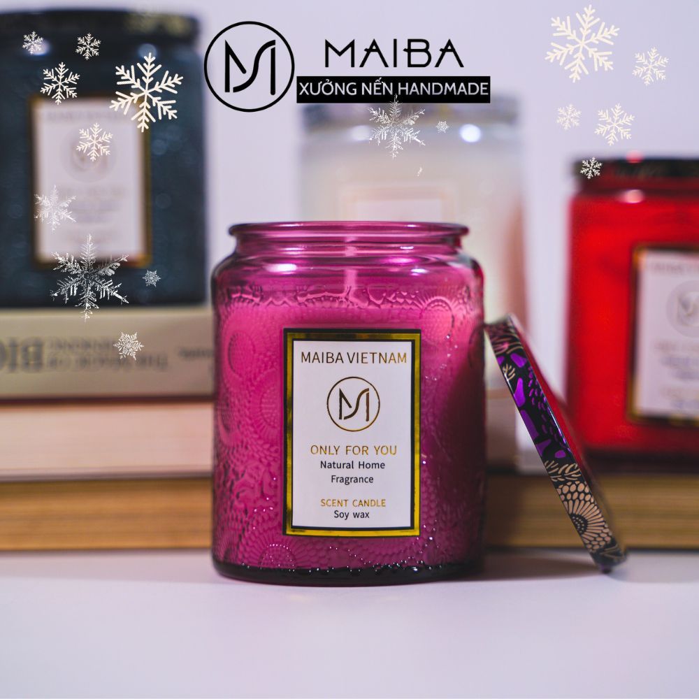 Nến Thơm Cầu Vồng MAIBA Handmade Sáp Đậu Nành Thiên Nhiên An Toàn Thư Giãn