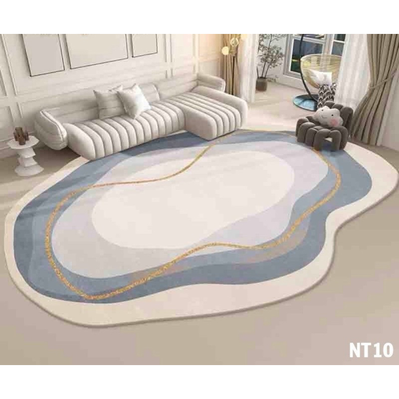 ( Tặng thảm lau chân ) Thảm bali 5D nghệ thuật IGUN BEDDING sang trọng tone màu pastel ấm áp