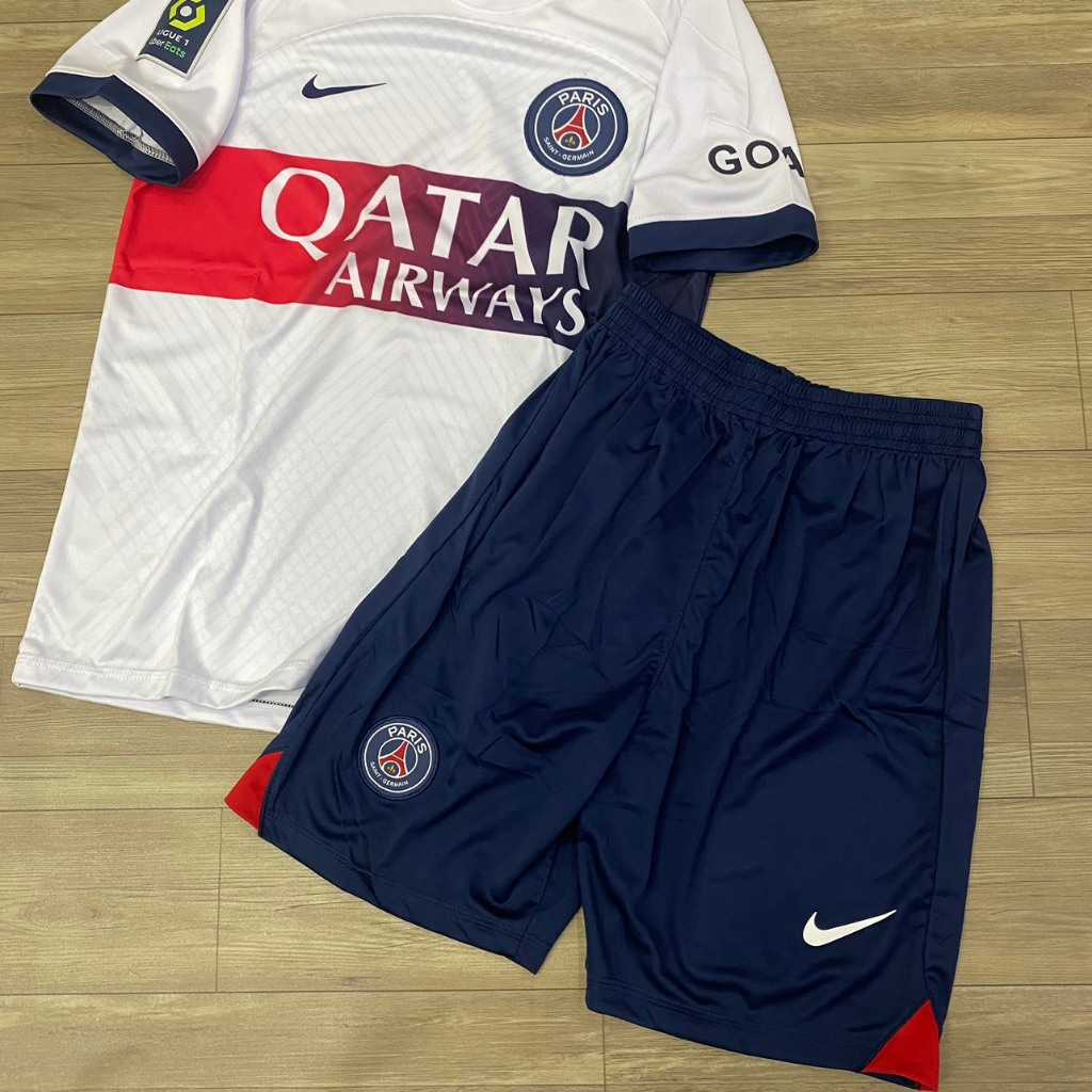 Bộ quần áo đá banh PSG trắng sân khách  JP 2024-FLG