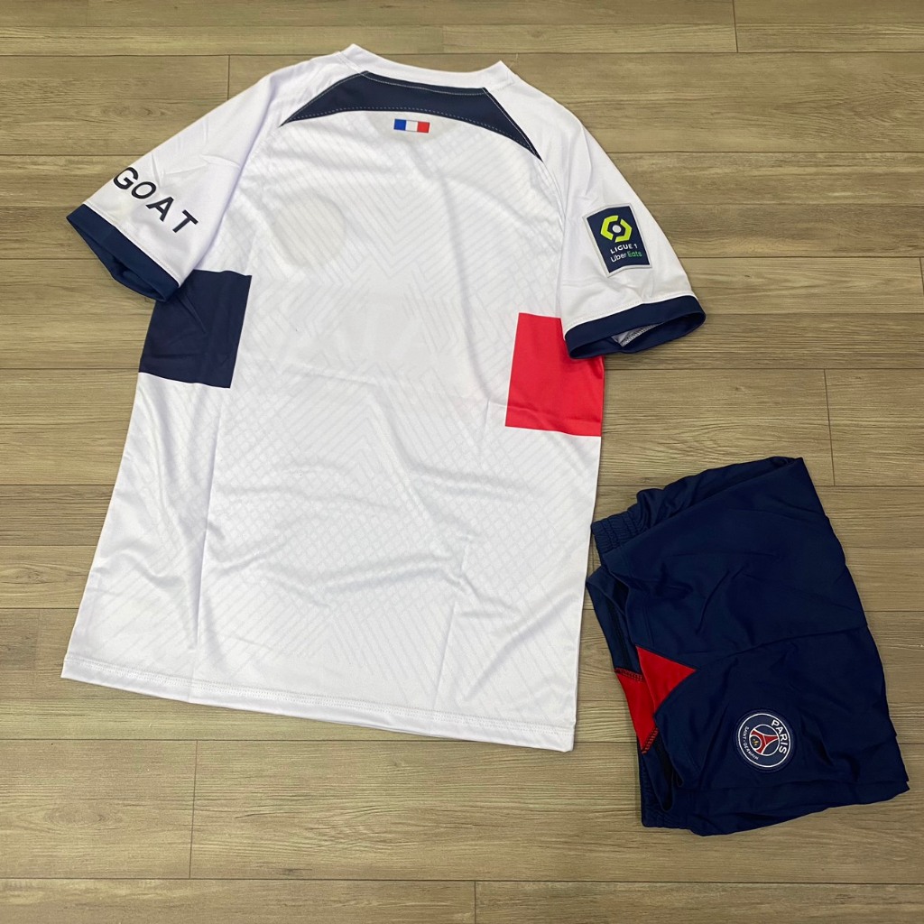 Bộ quần áo đá banh PSG trắng sân khách  JP 2024-FLG