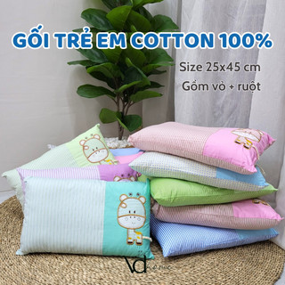 Gối trẻ em 30x50 cm cotton 100% họa tiết hươu dễ thương cho bé VDhome