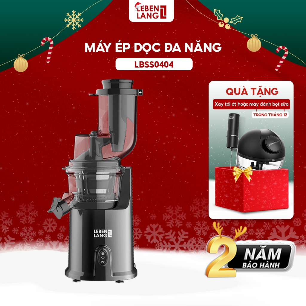 Máy ép chậm đa năng LEBENLANG dung tích 1200ml, công suất 200W, bảo hành 24 tháng – LBSS0404