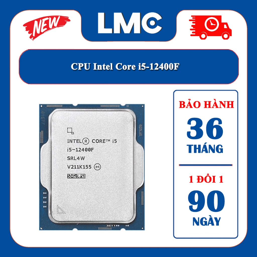 CPU Intel Core I5 12400F / 12400 (LGA 1700, 4.4Ghz, 6 nhân 12 luồng, 18MB Cache, 65W) TRAY
