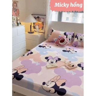 Bộ ga gối poly 1,6m doremon xanh