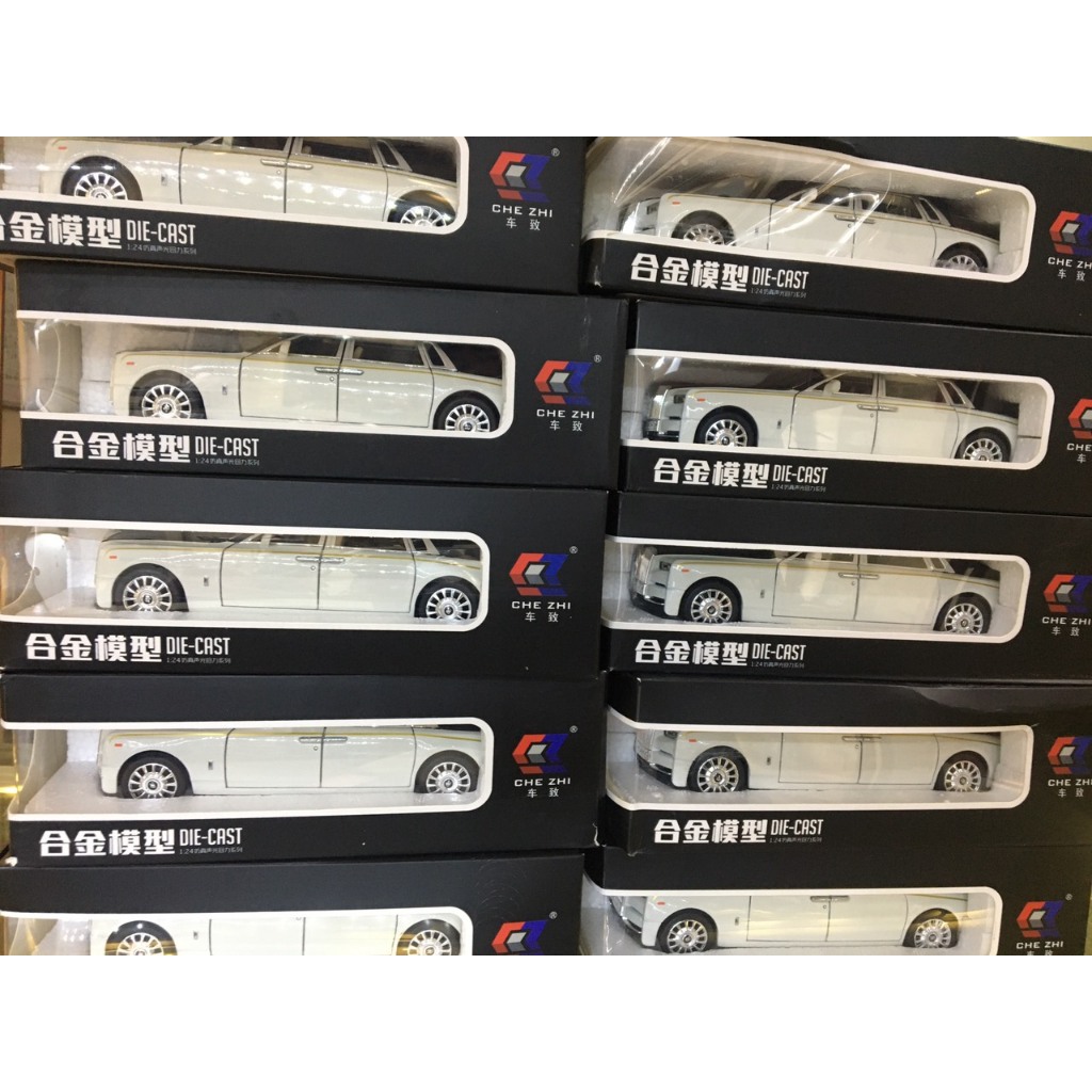 Mô hình siêu xe Rolls Royce Phantom VIII kim loại 1:24 ô tô đồ chơi trưng bày xe hơi Silyce có đèn, âm thanh, mở cửa