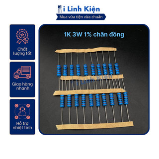 Điện trở vạch 3w 1k 1% chân đồng