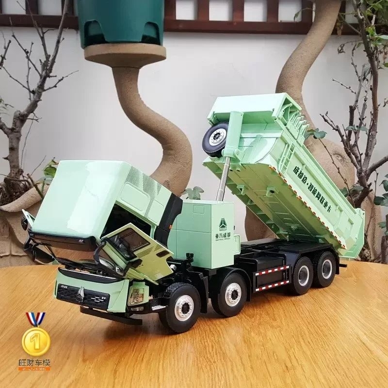 Mô hình xe ben hạng nặng HOWO V7-X hợp kim 1:24