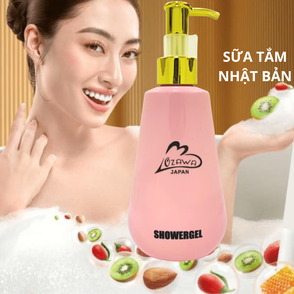 Sữa tắm trắng da dưỡng ẩm Ozawa Japan gel tắm mềm mịn đậm đặc ít hao mùi hương nhẹ dịu quý phái