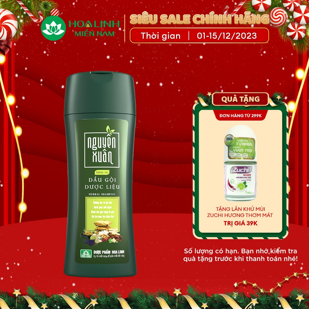 Dầu Gội Dược Liệu Nguyên Xuân Xanh - Dưỡng Tóc (200ml)