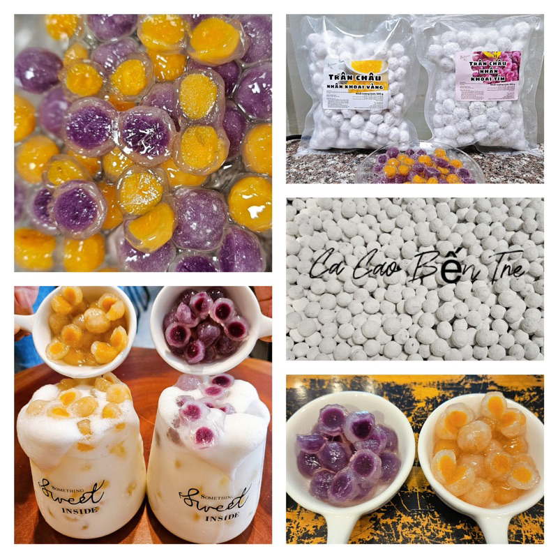 Trân châu nhân khoai lang vàng và tím 500g