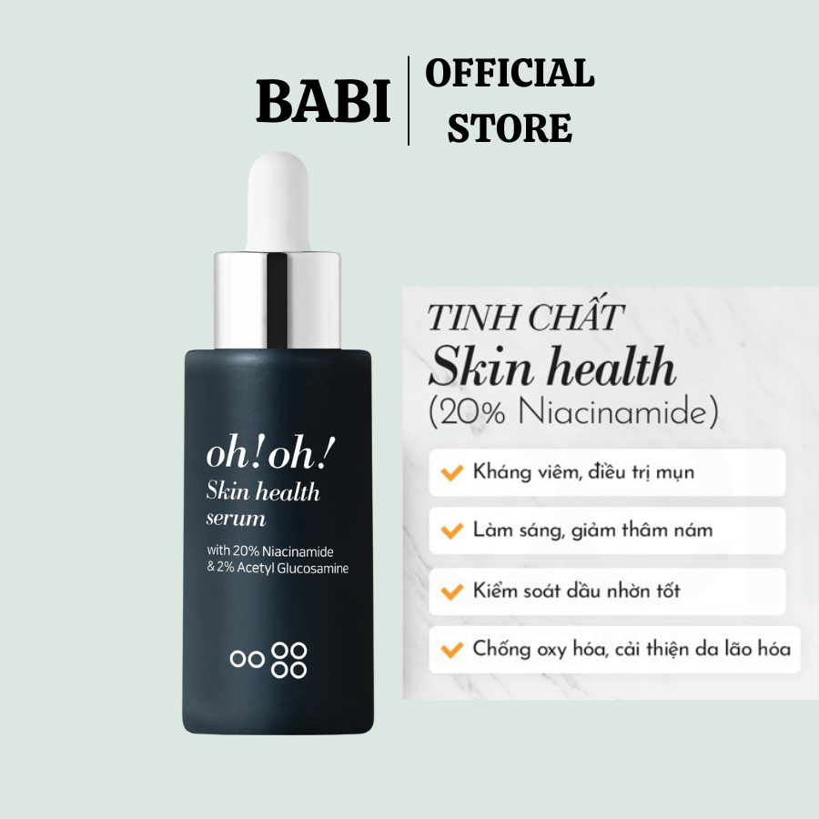 [CHÍNH HÃNG] Serum Niacinamide 20% Oh! Oh! dưỡng sáng da, giảm thâm nám, thu nhỏ lỗ chân lông Skin Health|Unknown Beauty