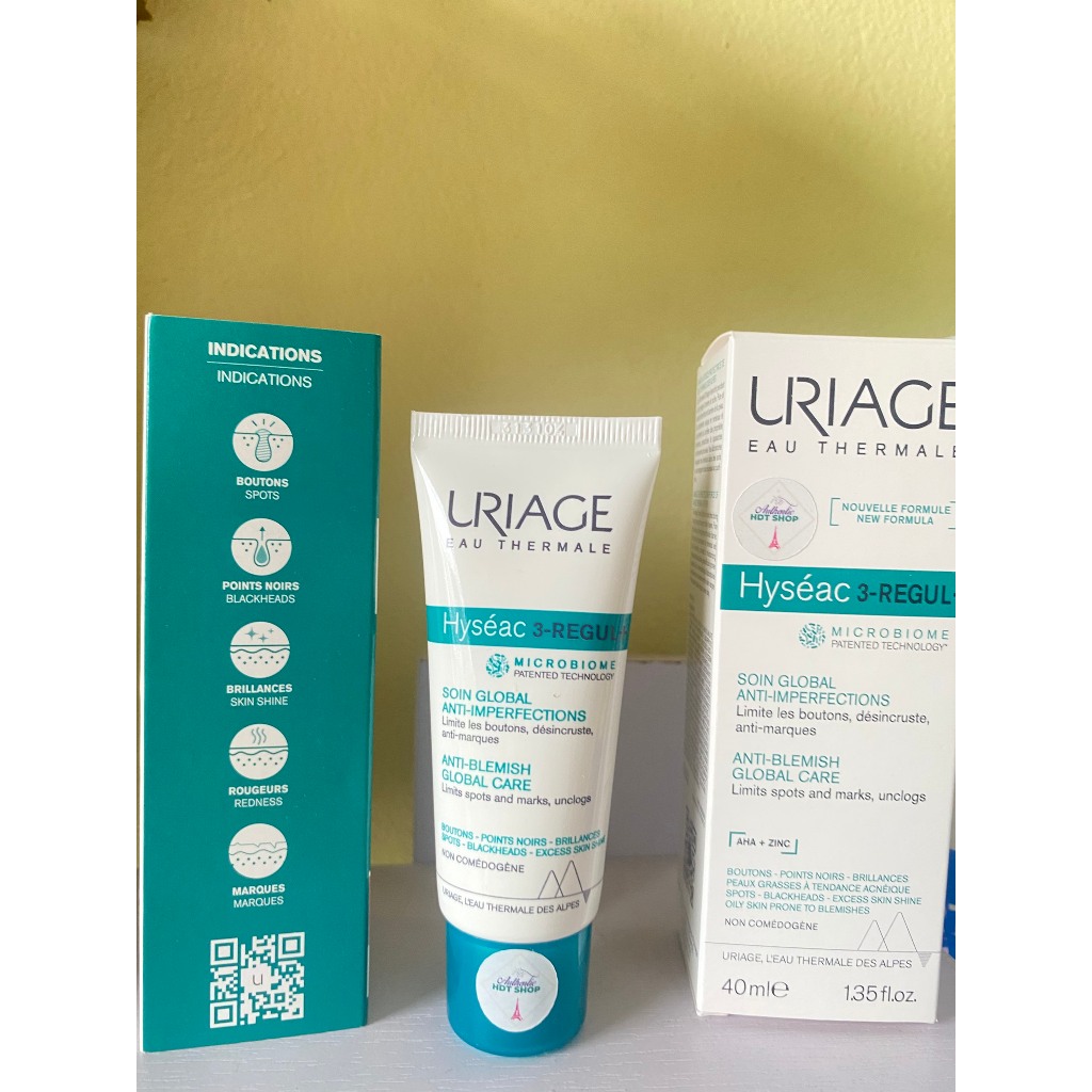(Mẫu Mới) Kem giảm mụn đa năng URIAGE Hyséac 3-Regul (Bill Pháp - HDT Shop)
