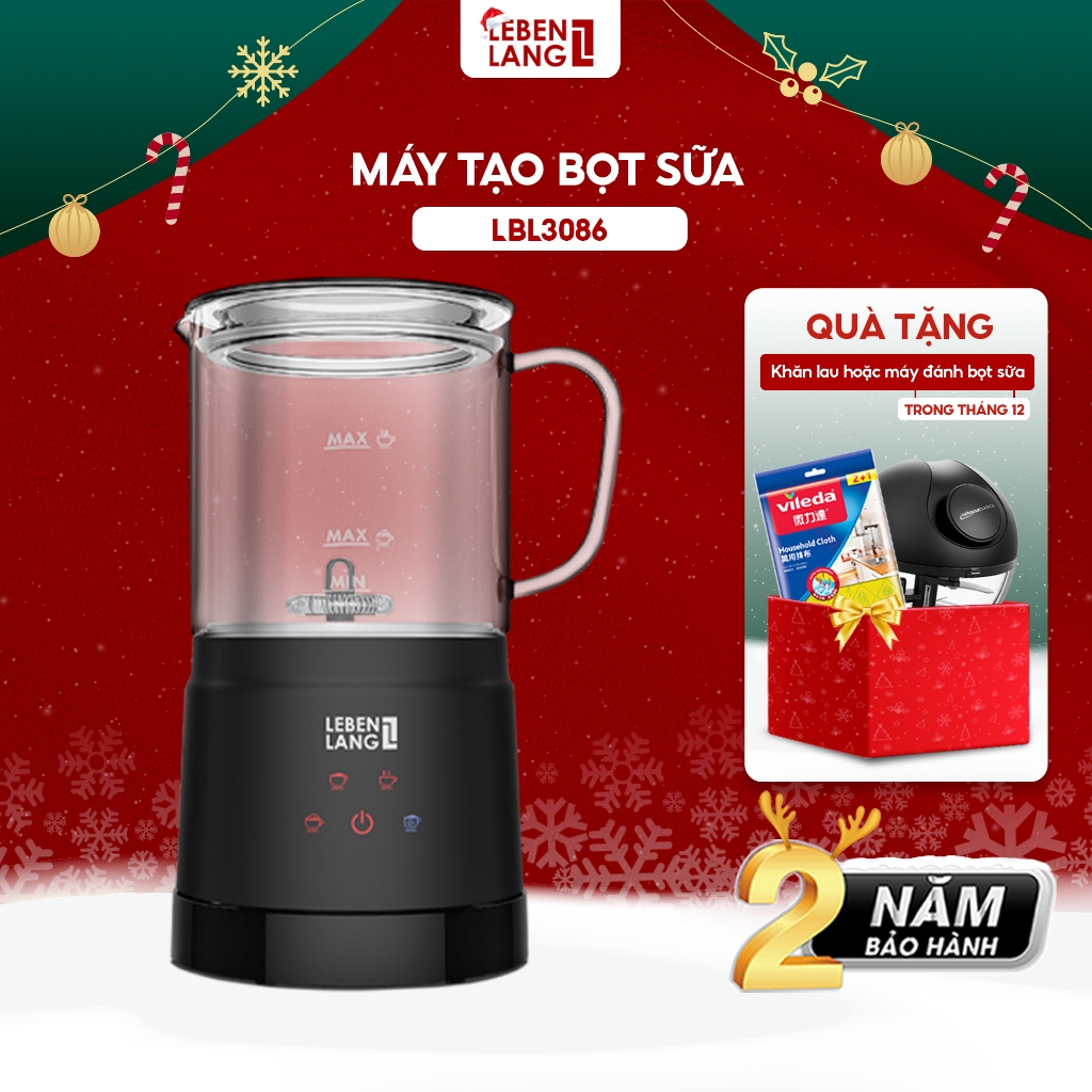 Máy tạo bọt sữa, cà phê LEBENLANG LBF3088 gồm 4 chế độ nóng lạnh, thiết kế cầm tay tiện lợi, bảo hành 2 năm